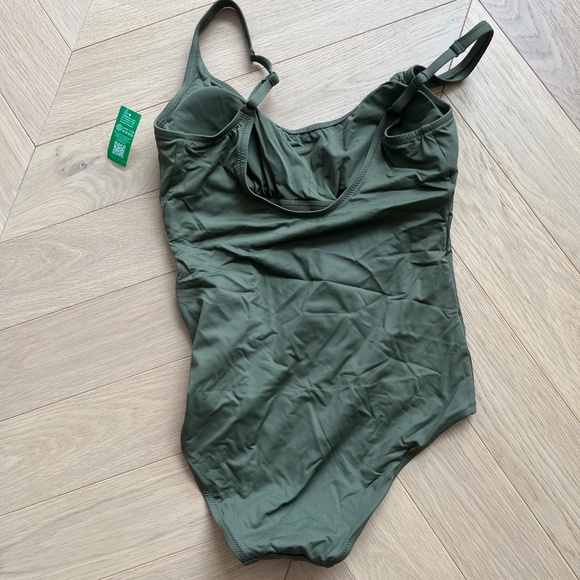 New with tags - GAP 1-piece olive green bathing suit (M) - Picture 2 of 3